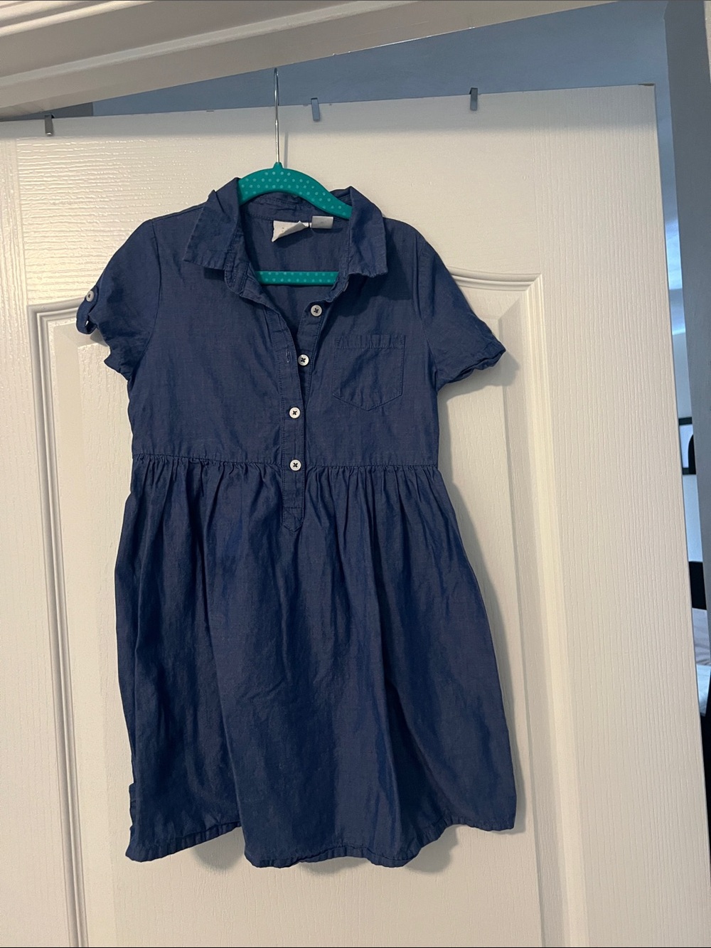 CRB girls 100% cotton chambray dress
